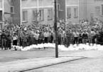 Lubin 31.08.1982, demonstranci na pl. Wolnoci
