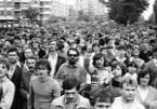 Lubin 1.09.1982, demonstranci na ul. Niepodlegoci